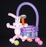 Rabbit and Easter Basket sculpture